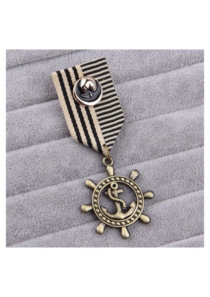 Metal Rozeti Avrupa ve Amerika Donanma Okulu Rozeti Broş Rüzgar Harajuku Özel Takım Küçük Rozet Omuz Askısı Rütbe Kaydırak Epaulet Epaulette (Yurt Dışından)