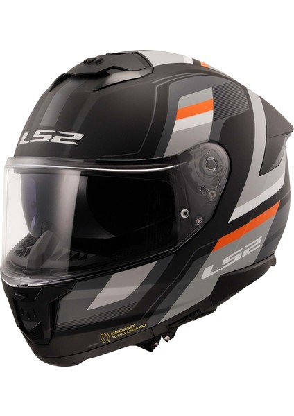 Stream 2 Vıntage Mat Siyah-Gri-Beyaz-Kırmızı Kask L