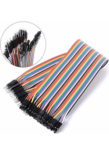 20CM 40 Pin Erkek Dişi Dupont Kablo Ayrılabilir 2.54MM 10 Renk Breadboard Atlama Kablosu Jumper Test Prototip Deneme Devre Bağlantı Tel