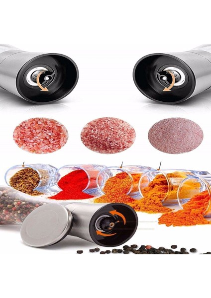 1 Adet Kalınlığı Inceliği Ayarlanabilir Karabiber Tuz Öğütücü Değirmeni Tuzluk Tuz-Öğütücü-Değirmen Tuz ve Karabiber Değirmeni Krom [1 Adet] modelleri