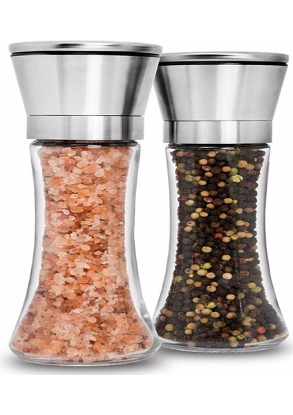 1 Adet Kalınlığı Inceliği Ayarlanabilir Karabiber Tuz Öğütücü Değirmeni Tuzluk Tuz-Öğütücü-Değirmen Tuz ve Karabiber Değirmeni Krom [1 Adet] indirimleri