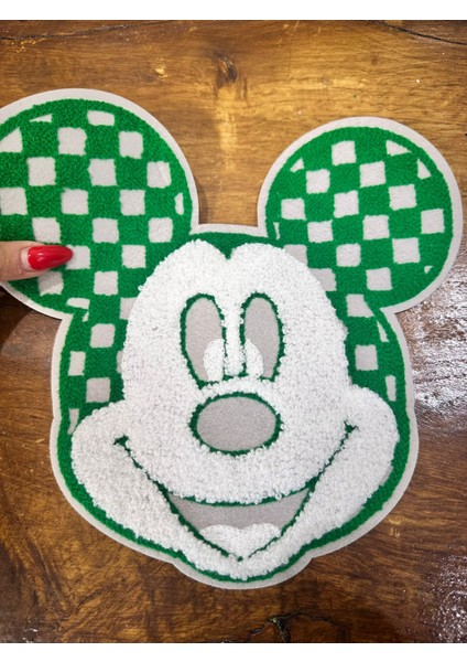 Punch Dokuma Damalı Mickey Mause Arma Dikiş Aplike 23X16 cm