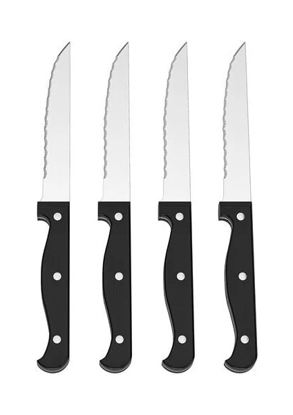 Sumuhome Snıtta Biftek Bıçak Seti Siyah 22 cm 4 Parça