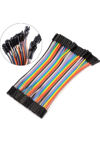 10CM 40 Pin Dişi Dişi Dupont Kablo