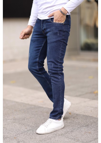 Erkek Jean Slim Fit Dar Paça Likralı Esnek Kot Pantolon fiyatları