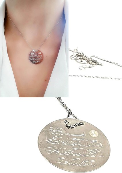 Nazar dualı 925 ayar gümüş plaka kolye fiyatları