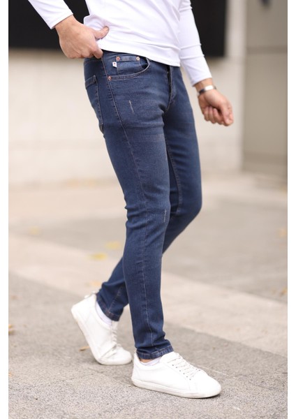 Erkek Jean Slim Fit Dar Paça Likralı Esnek Kot Pantolon fiyatları