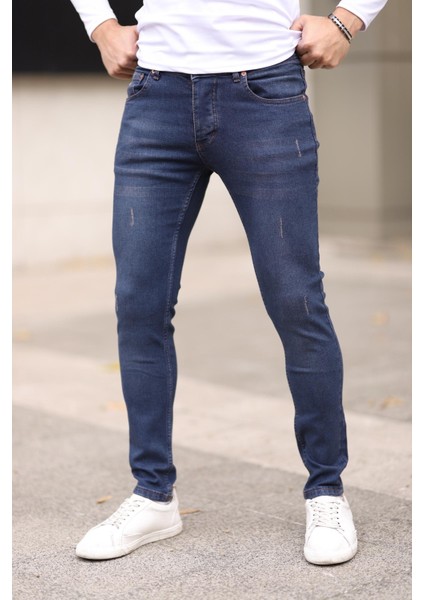 Erkek Jean Slim Fit Dar Paça Likralı Esnek Kot Pantolon modelleri