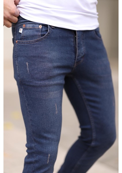 Erkek Jean Slim Fit Dar Paça Likralı Esnek Kot Pantolon fırsatları