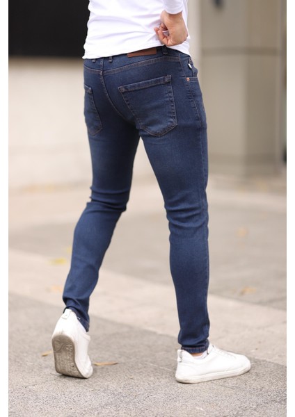 Erkek Jean Slim Fit Dar Paça Likralı Esnek Kot Pantolon indirimleri