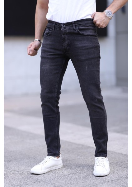 Erkek Jean Slim Fit Dar Paça Likralı Esnek Kot Pantolon fırsatları