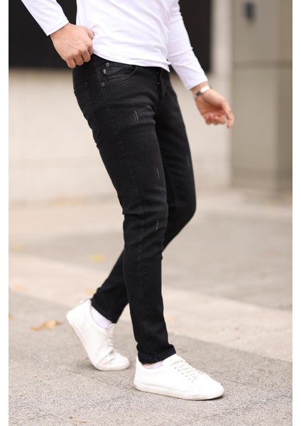Erkek Jean Slim Fit Dar Paça Likralı Esnek Kot Pantolon fırsatları