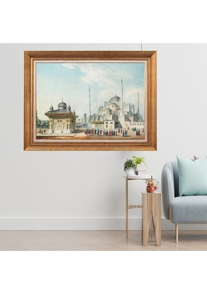 Altın Çerçeveli Paspartulu Tablo C620