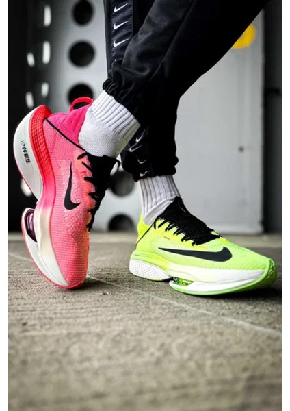 Zoomx Alphafly Nex% 2 Atomknit Running Erkek Reflektörlü Koşu Antrenman Ayakkabısı Pembe Yeşil