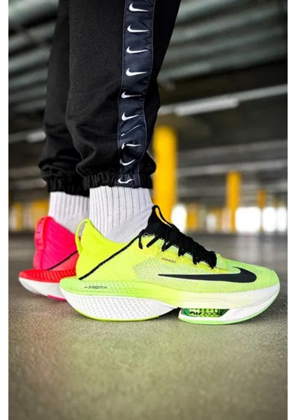 Zoomx Alphafly Nex% 2 Atomknit Running Erkek Reflektörlü Koşu Antrenman Ayakkabısı Pembe Yeşil