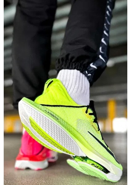 Zoomx Alphafly Nex% 2 Atomknit Running Erkek Reflektörlü Koşu Antrenman Ayakkabısı Pembe Yeşil