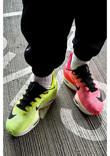 Zoomx Alphafly Nex% 2 Atomknit Running Erkek Reflektörlü Koşu Antrenman Ayakkabısı Pembe Yeşil