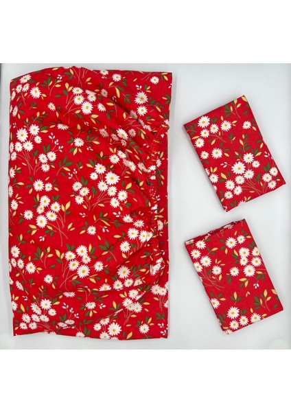 %100 Pamuk Kumaş Lastikli Çarşaf+Yastık Kılıfı Köşe Derinliği 28-30 cm Yumuşak Kumaş Yeni Sezon