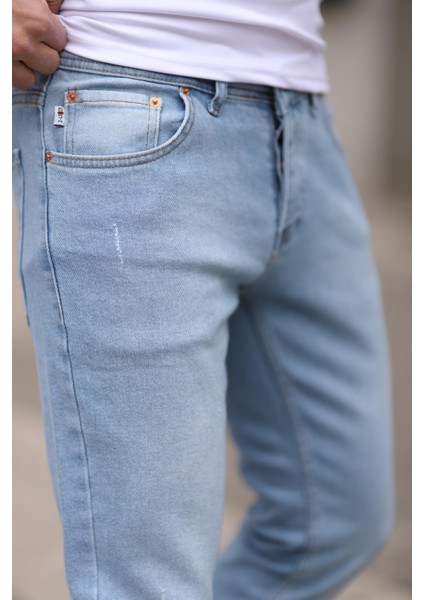 Erkek Jean Slim Fit Dar Paça Likralı Esnek Kot Pantolon fiyatları