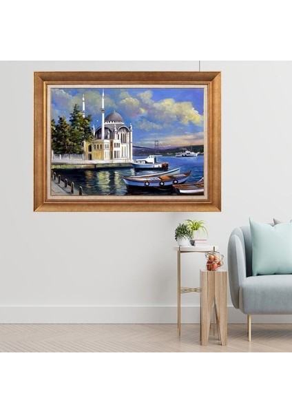 Altın Çerçeveli Paspartulu Tablo C447