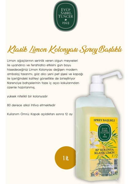 Eyüp Sabri Verbena & Zinde 2'li Kolonya ve 1 Lt Sprey Başlıklı, Rosie Hediye fiyatları