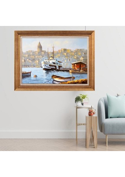 Altın Çerçeveli Paspartulu Tablo C152