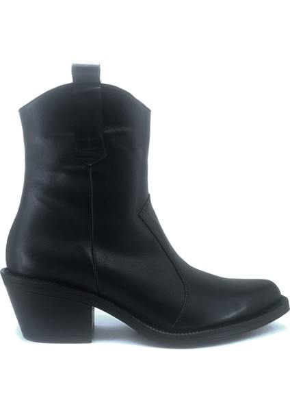 Kadın Deri Western Kovboy Fermuarlı Bot 108-460