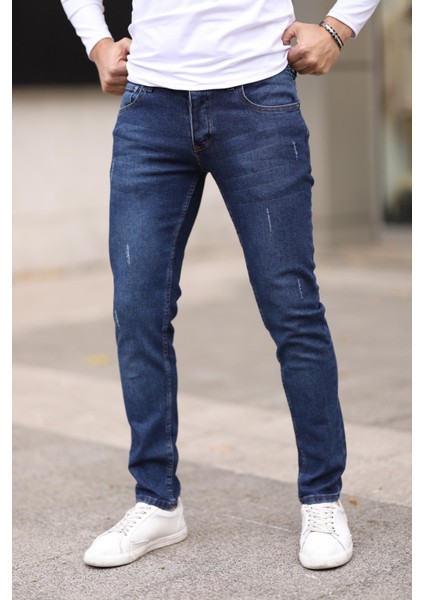 Erkek Jean Slim Fit Dar Paça Likralı Esnek Kot Pantolon modelleri