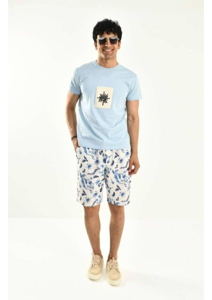 Kahve Desenli Keten Şort fiyatları