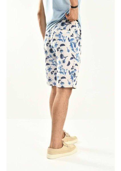 Kahve Desenli Keten Şort fırsatları