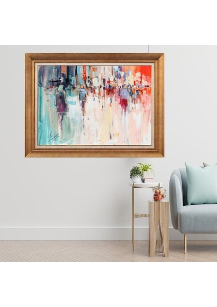 Altın Çerçeveli Paspartulu Tablo C721