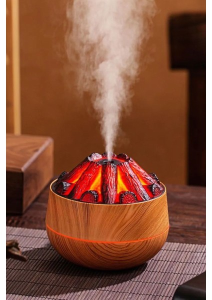 Ultrasonik Hava Nemlendirici Aroma Difüzörü LED Işıklı 300ML Buhar Makinesi Koku Yayıcı