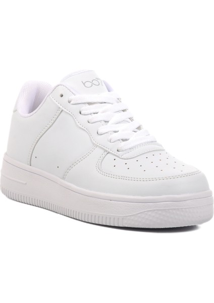 Beyaz Bağcıklı Unisex Spor Ayakkabı 042 G