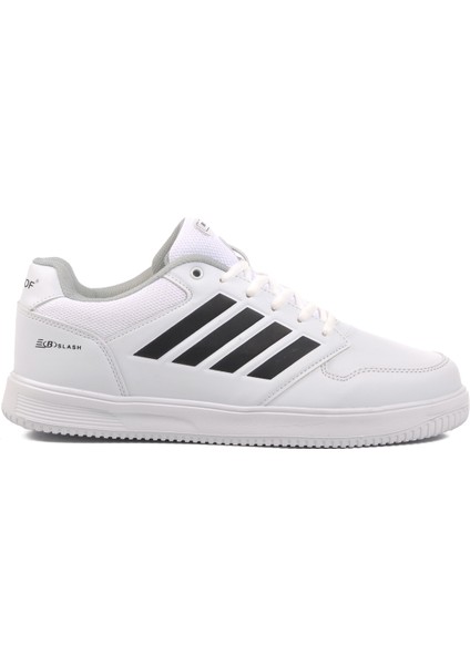 Beyaz-Siyah Bağcıklı Unisex Spor Ayakkabı 074 G