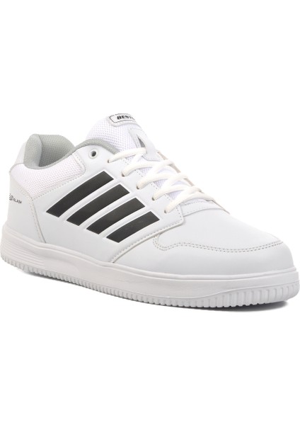 Beyaz-Siyah Bağcıklı Unisex Spor Ayakkabı 074 G
