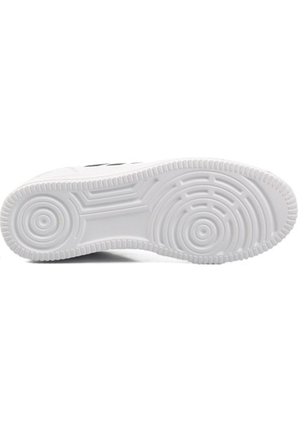 Beyaz-Siyah Bağcıklı Unisex Spor Ayakkabı 074 G