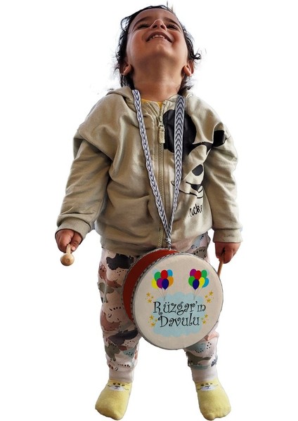 Balonlu, Isim Yazılı Gerçek Deri, Oyuncak Çocuk Davulu (Kırmızı) (1-5 Yaş) modelleri