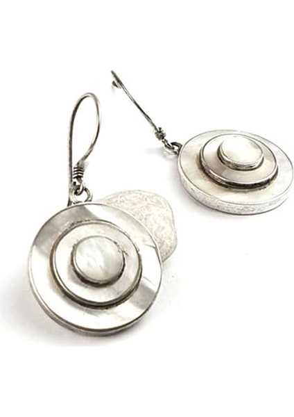 Sedef taşlı tasarım 925 ayar gümüş küpe fiyatları