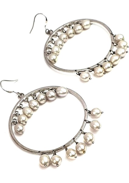 925 Ayar Gümüş Tasarım incili küpe fiyatları