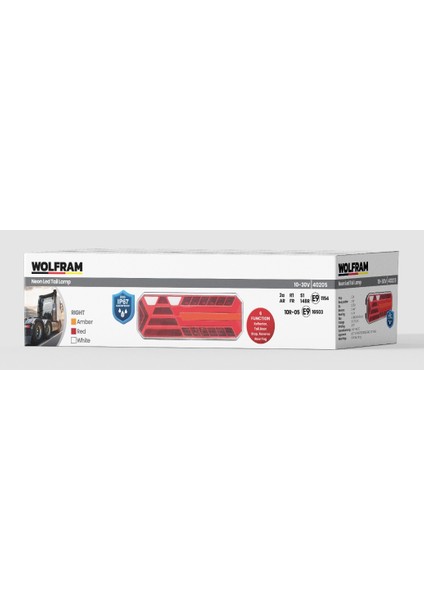 Tır ve Dorse Stop Lambası Kayar Sinyalli Neon LED 6 Fonksiyon Sağ 10/30V