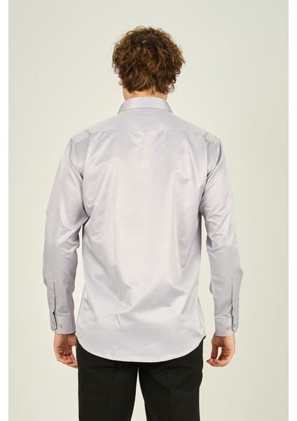 Figs Erkek Slim Fit Uzun Kollu Pamuklu Parlak Kumaş Gömlek 0013 Lila fırsatları