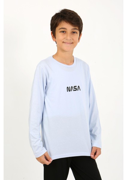 Erkek Çocuk Uzun Kol Penye Pijama Takım 20437 Buzmavisi modelleri