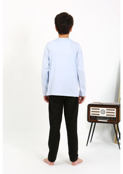 Erkek Çocuk Uzun Kol Penye Pijama Takım 20437 Buzmavisi fırsatları