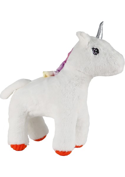 Valeria Unicorn Beyaz Turuncu Ayaklı Peluş