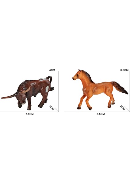 Tüpte Çiftlik Hayvanları Seti modelleri