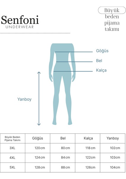 Pembe/mavi Desenli Büyük Beden Pijama Takımı
