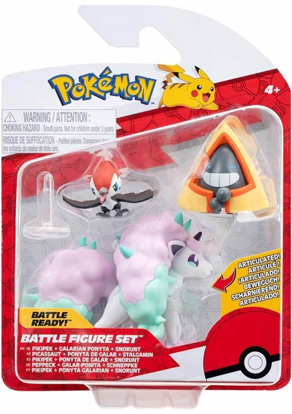 Battle 3'lü Figür S14 Pikipek-Galarian Ponyta-Snorunt