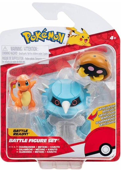 Battle 3'lü Figür S14 Charmander-Metang-Kabuto fiyatları