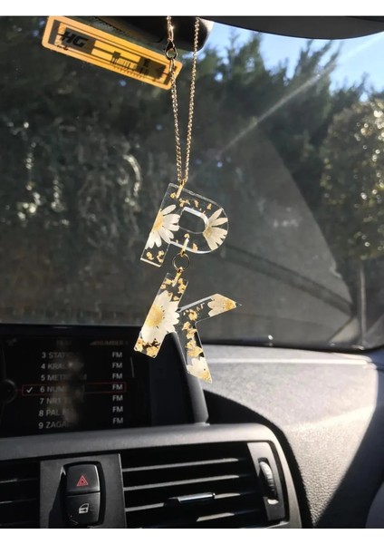 Epoksi Dikiz Aynası Süsü Hediye Araba Modifiye Sevgili Dekor Anahtar Soru Sor Kısmına Harf Yazınız