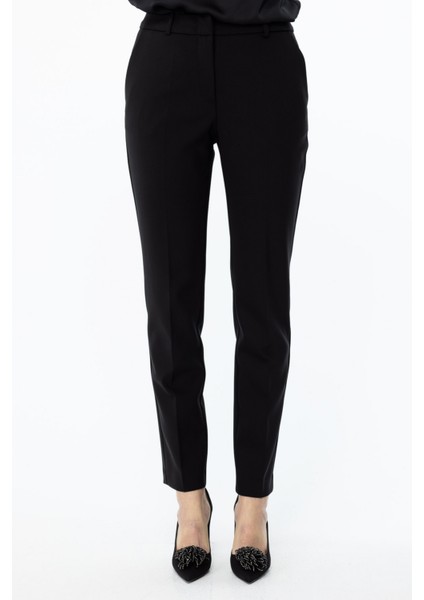 Kadın Yan Cep Dar Paça Pantolon 4181 Siyah modelleri